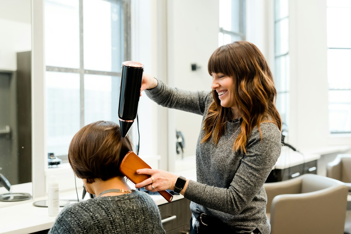 Hair styling in progress, style inspiration image